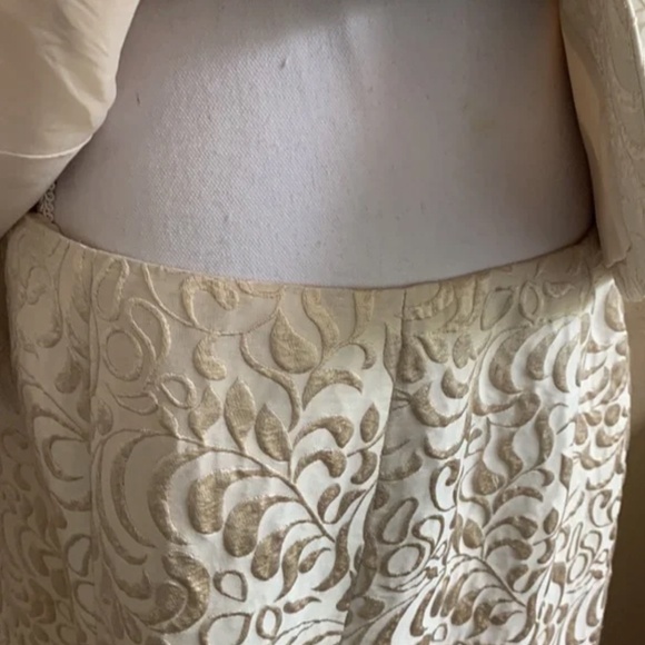 JONES NEW YORK CREAM SILK SKIRT SUIT 16 WEDDING MOTHER OF BRIDE - Picture 8 of 12